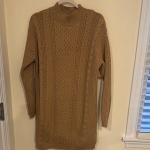 Banana Republic Tan Long Sleeve Dress